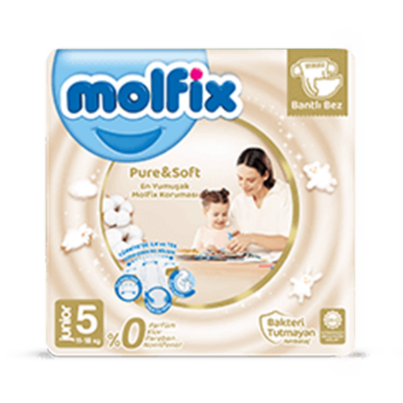 Molfix Pure_Soft Junior Taped Baby Nappy